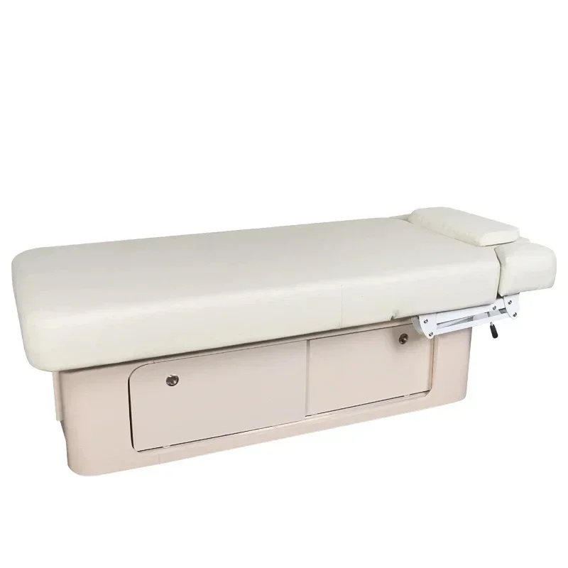 

Solid Wood Facial Bed Beauty Special Intelligent Heating Massage Massage Bed High-End Club Latex Bed