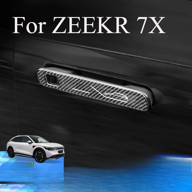 

Для ZEEKR 7X комплект крышек дверной ручки, гидрогелевая защита от царапин из углеродного волокна, внутренняя защита от царапин, отделка дверной чашки