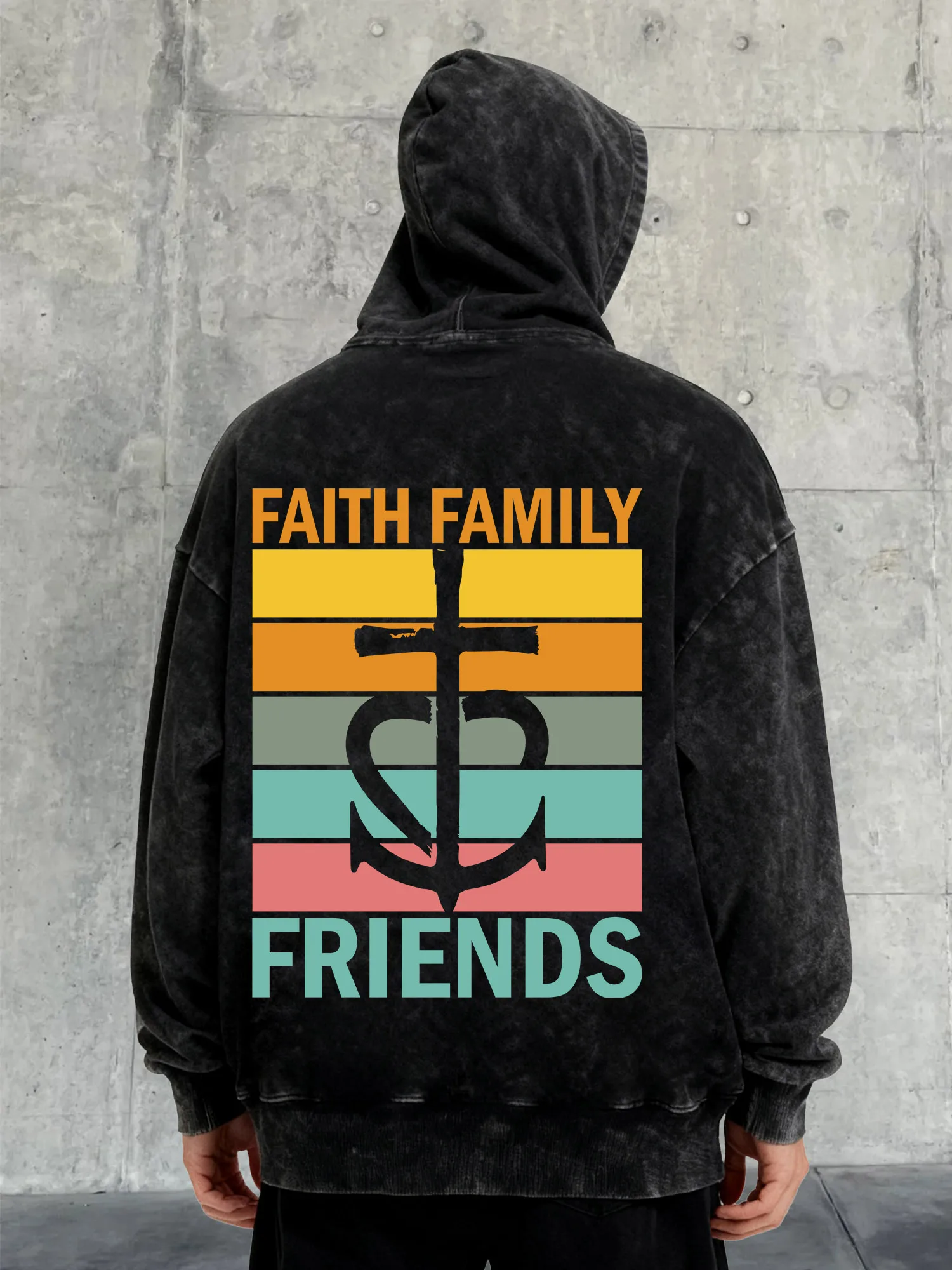 مجموعة Frtends Man 400 جرام من هوديي ثقيل الوزن مغسول بكتف منسدل #1