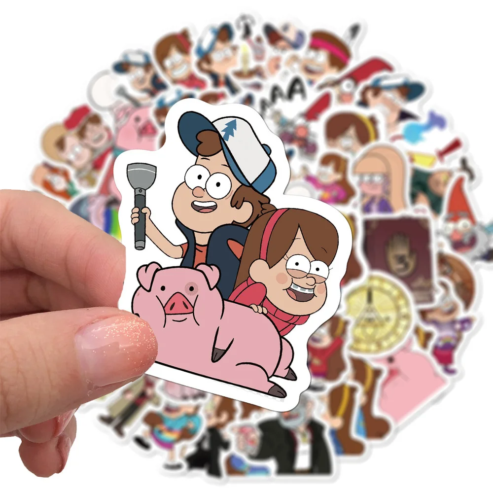 10/30/50PCS Disney Cartoon Anime Gravity Falls Stickers for Laptop Motorcycle Phone Car Waterproof Cute Graffiti Sticker Kid Toy