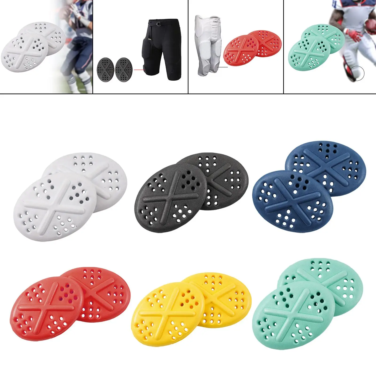 

2x Mini Soccer Shin Guards, Football Knee Pads, Insert Guard Small Lightweight Leg Protection Shin Protection for Kids Adults