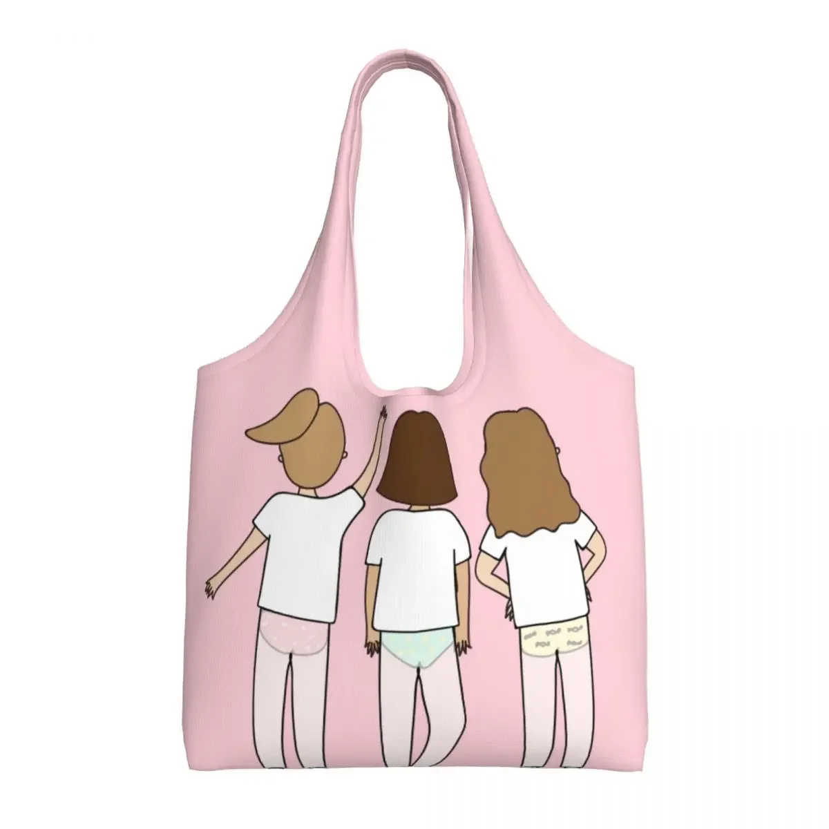 Custom Funny Cartoon Nurse Shopping Bag Women Shoulder Canvas Tote Bag Portable Health Care Nursing Doctors Grocery Shopper Bags