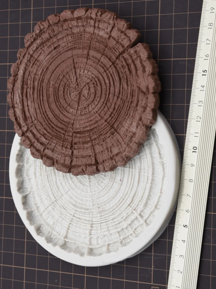 Tree Trunk Wooden Skin Grain Cake Mold Cake Tool Fondant for Kitchen Baking Decoration Molds Resin Light Clay Mould