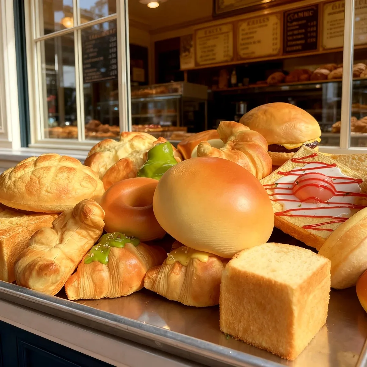 Artificial Bread & Croissant - Lifelike Slow Recovery PU Simulation Food Replica for Kitchen Display, Home Decor