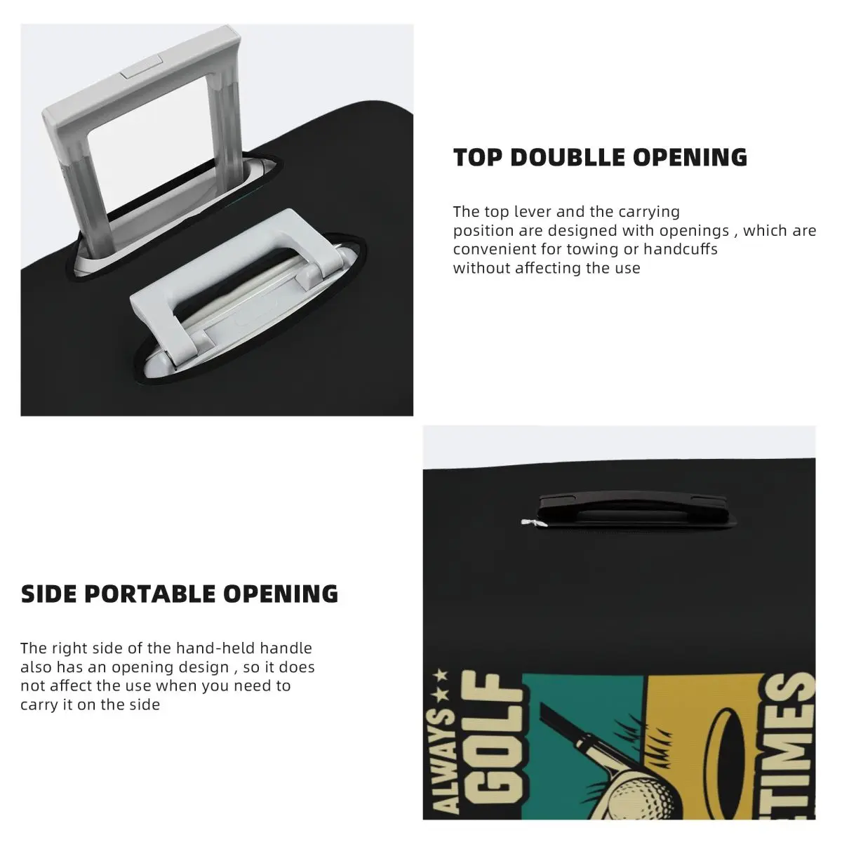 مخصص 07e02aa624ab2d485b1cb48b2d4a5c7505425e6e_s2_n2_y1 غطاء حقيبة الغبار والدليل على السفر الأمتعة يغطي لمدة 18-32 بوصة #4