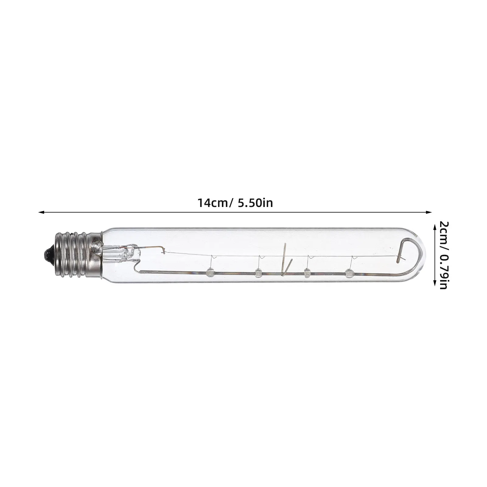 Tubular Refrigerator Light Bulb E17 Copper Base Vintage Tungsten Filament Replacement Lamp for Fridge Freezer