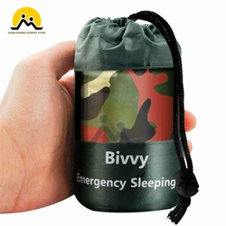 Camouflage Waterproof Emergency Sleeping Bag 120x200cm Portable Warmth Survival Camping Reusable Send Original Storage Bag