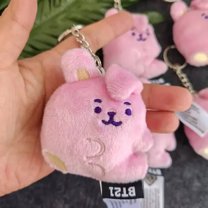 BT21 Ugly and Cute Long Eared Rabbit Plush Pendant Cute Keychain Doll Plush Keychain