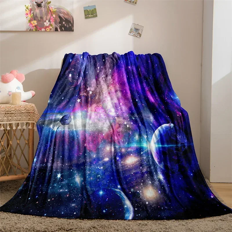 Manta impresa en 3d con diseño de galaxia para niños y niñas, regalo de cumpleaños para sala de estar, dormitorio, cama, funda de sofá