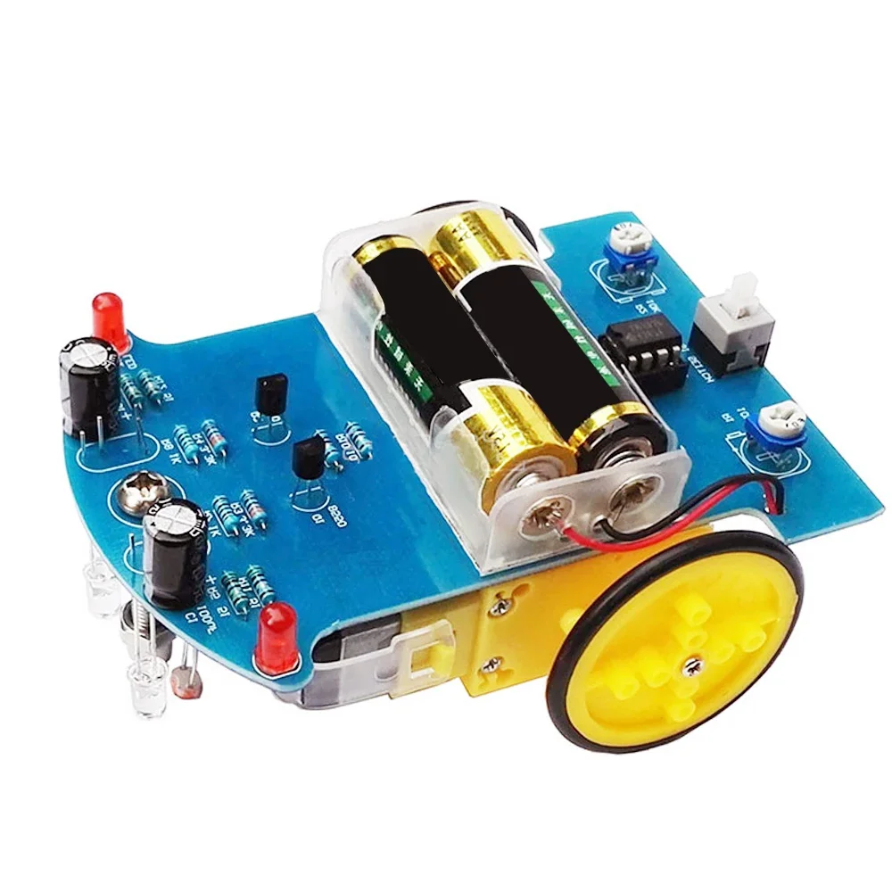 

D2-1 DIY Intelligent Tracking Line Smart Car Kit with TT Motor DIY Soldering Project Solder Smart Patrol Automobile Parts