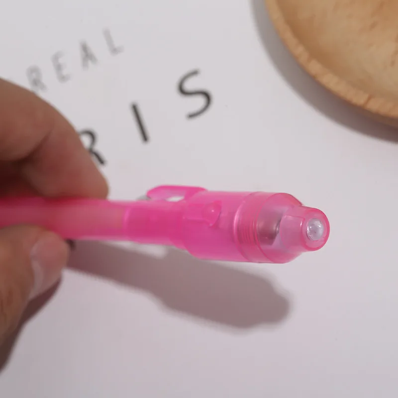 Luminous Magic Invisible Marker Led Light Pen 2 In 1 Uv Lamp Ballpoint Pen Ink Pen Drawing Learning Education Toys For Child