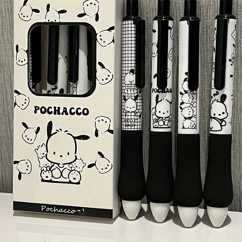 4pcs Kawaii Sanrio Pochacco Gel Pen Set Adorable Design Quick-Drying Ink Smooth Writing Durable Stationery Students Supplies