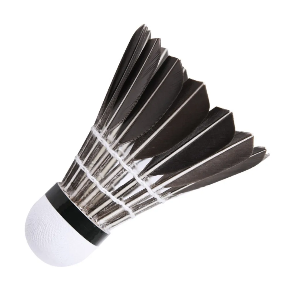 Volantes de bádminton profesionales – Pluma de ganso negro para entrenamiento