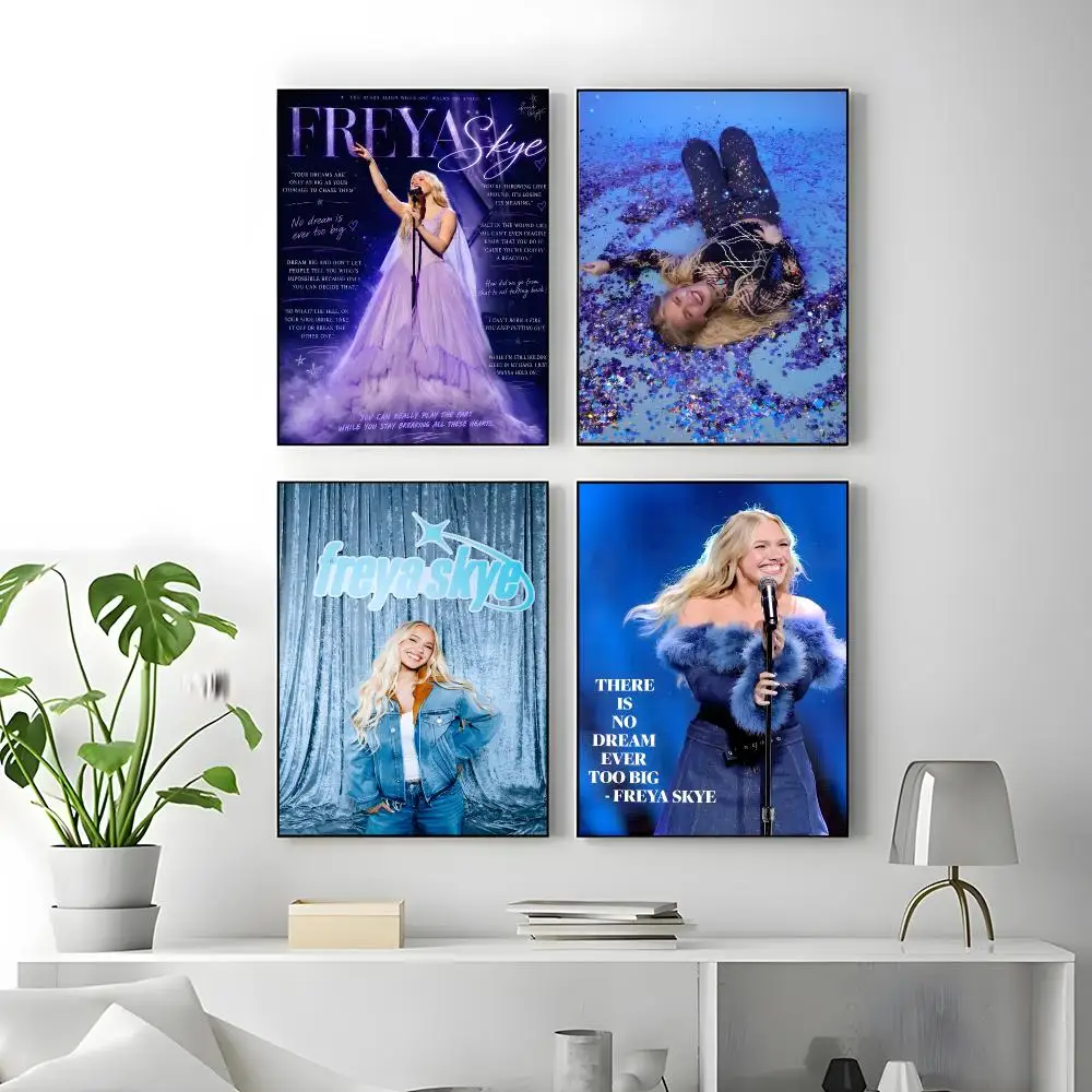 Singer Freya Skye Poster High-quality vintage prints & posters for home, bar, cafe, aesthetic wall art.