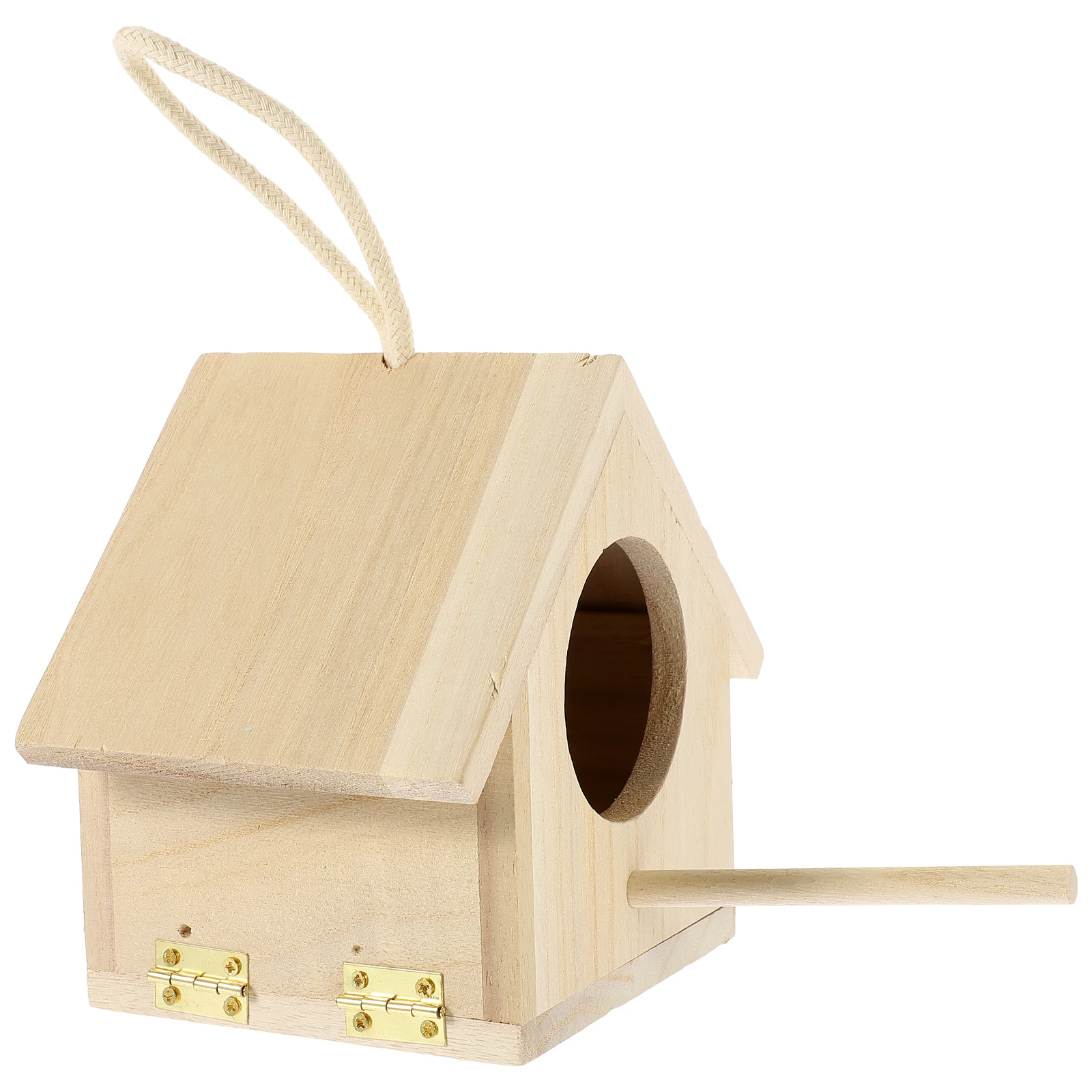 

Wooden Bird Adornment Small House for Outdoor Indoor Wooden Garden nament Bird Nest Use Garden nament Pet Supplies
