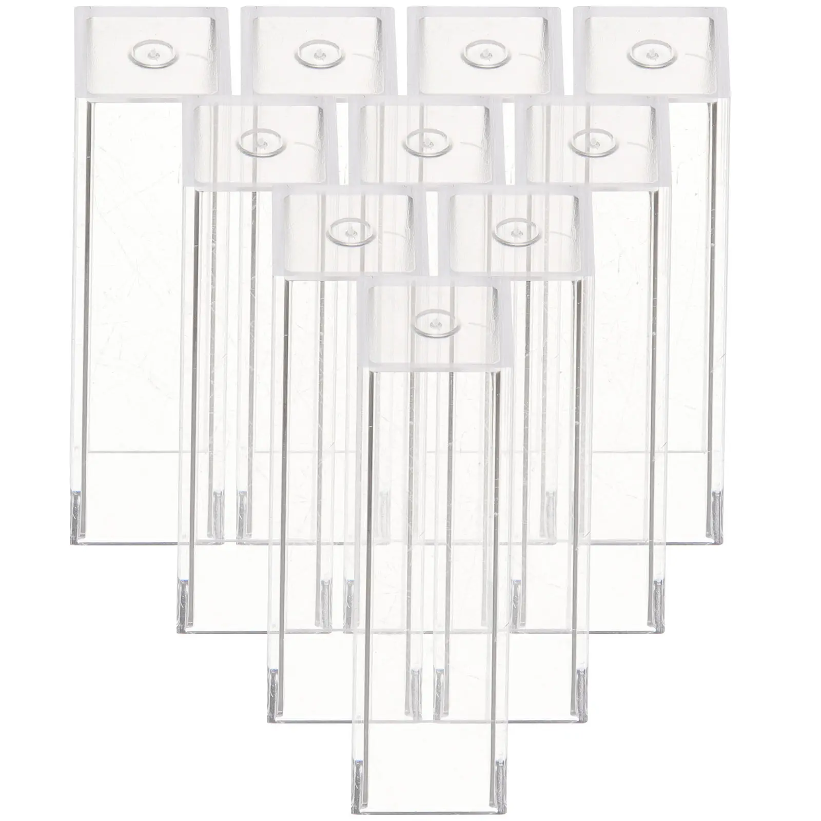 10Pcs 4.5ml Polystyrene Disposable Cuvette Transparent Plastic for Reliable Results At 300Nm Wavelength Testing