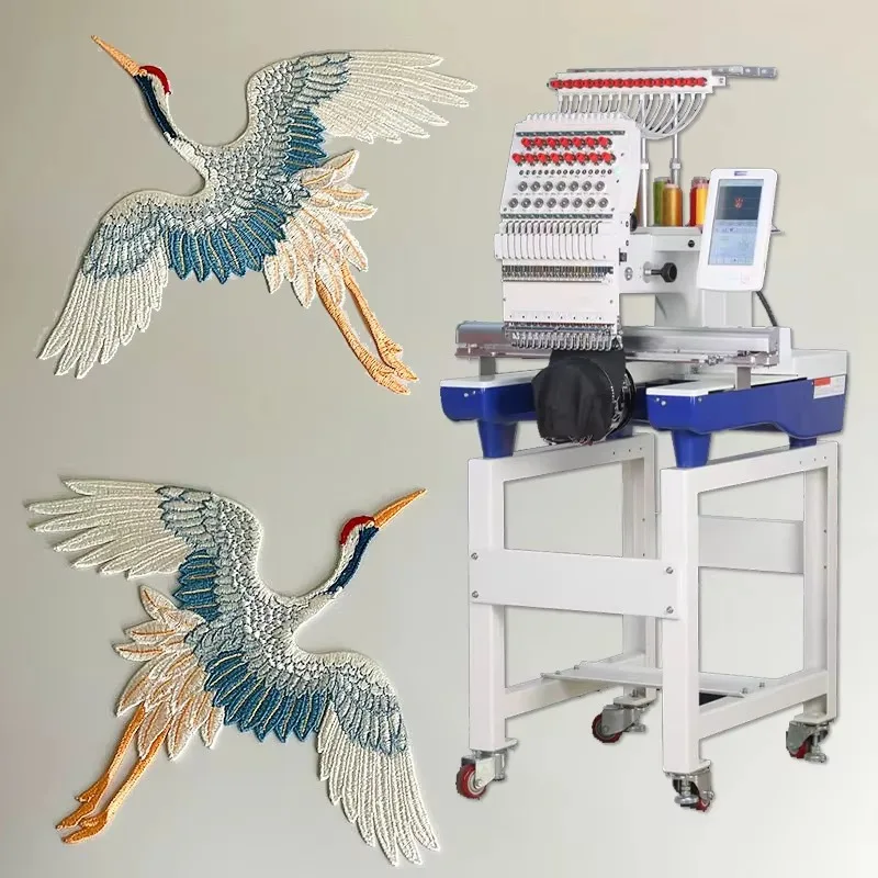 Computerized Embroidery Machine Commercial Embroidery Equipment for Cap Shirt Uniform and Patch Making
