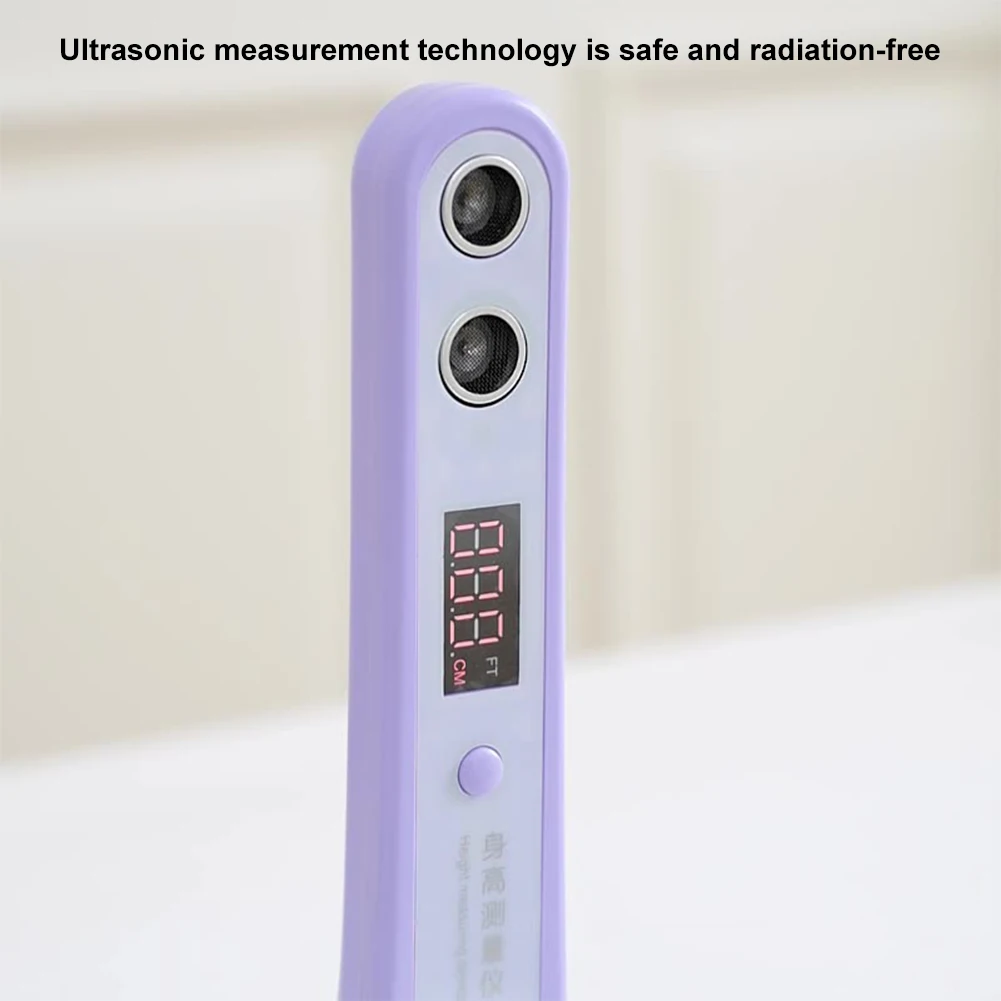 Meteran Pengukuran Tinggi Ultrasonik Tampilan LED Stadiometer Pengukur Tinggi Badan Penggaris Tinggi Elektronik untuk Mengukur Tinggi Badan