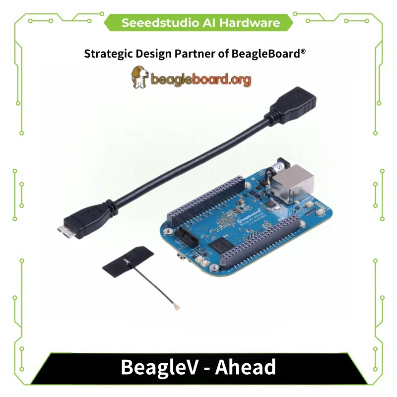 Seeed Studio BeagleV®Procesador de RISC-V con aceleración AI, WiFi 2,4G, Bluetooth 5,2, Ethernet Gagabit, 4 TOPS, IP