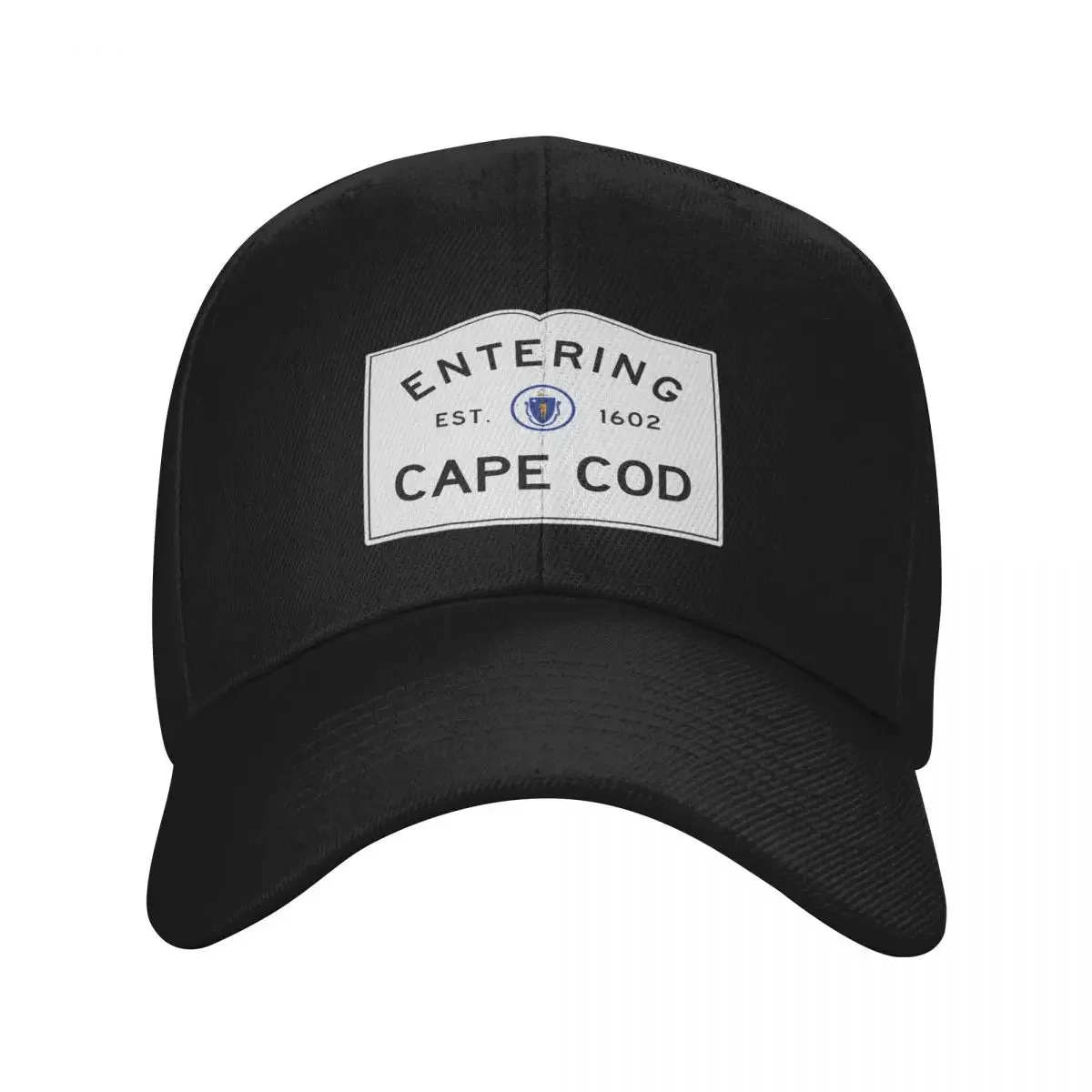 

Entering Cape Cod Road Sign - Cape Cod, Massachusetts Baseball Cap Beach Outing New Hat fishing caps man Baseball Men Women's