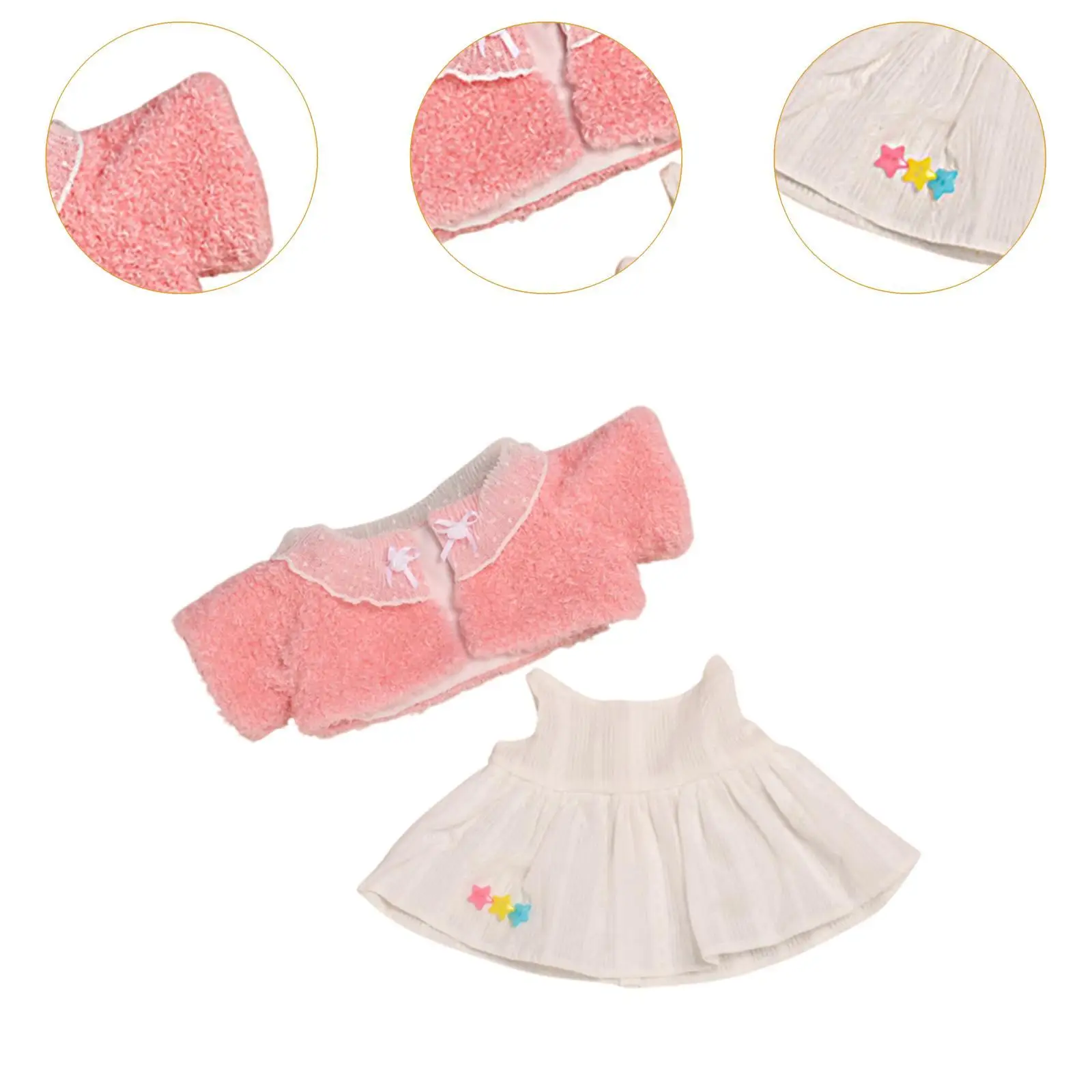 Ropa de muñeca de peluche de 13 pulgadas DIY lindo, felpa, accesorios para muñecas, vestido de muñeca, juguete, accesorios de fotografía elegantes, disfraces