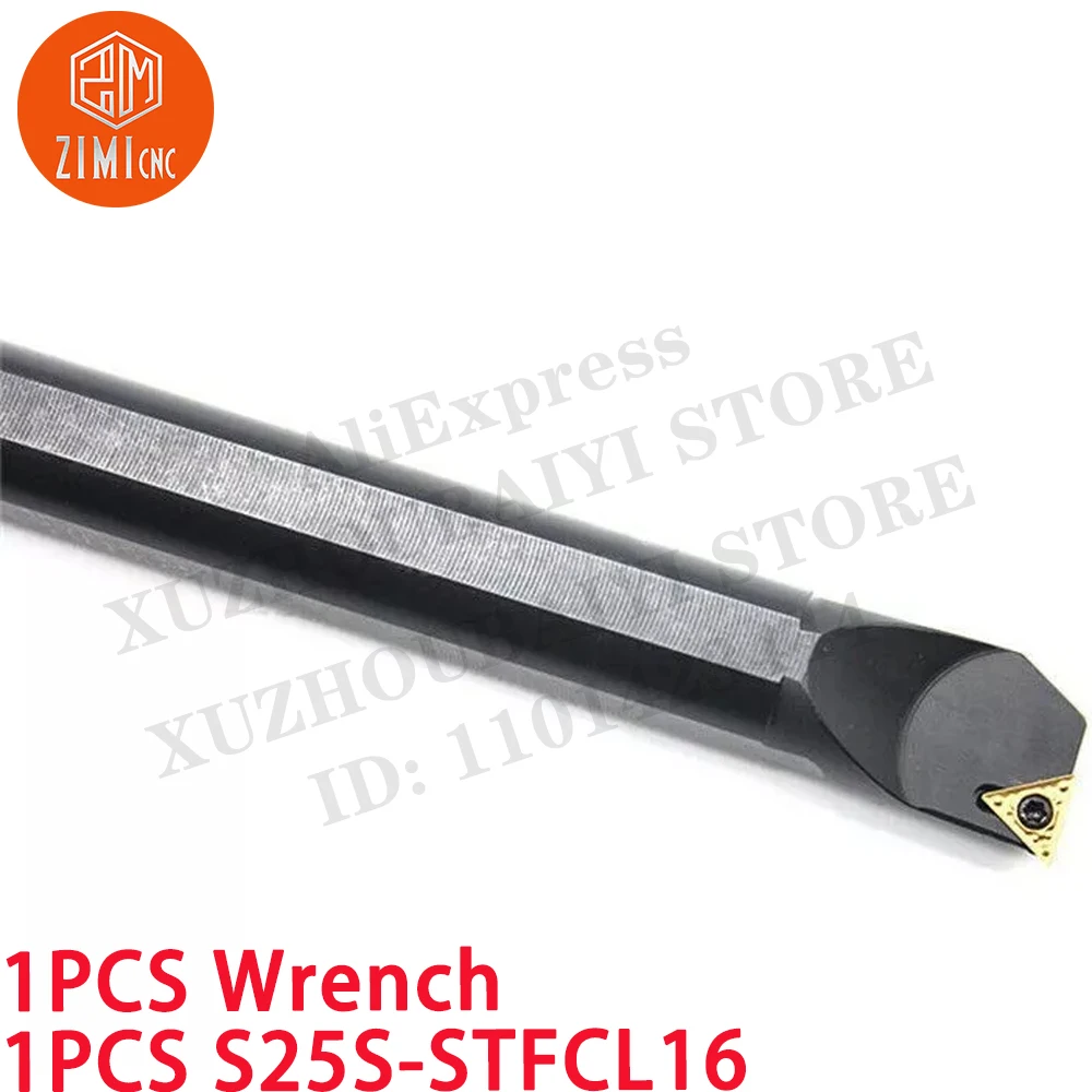 1PCS S25S-STFCL16 inner hole lathe turning boring bar holder for TCMT16 Carbide Inserts CNC metal lathe mechanical cutting tools