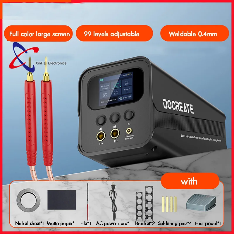 Farad Capacitor Spot Welder Machine for 18650 Lithium Battery DIY Nickel Sheet Welding with EU/US Plug - Spot Welding Equipment
