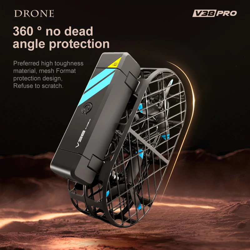 4DRC V38 Mini Drone 6K HD Camera Aerial Photography WIFI Grid Aircraft Full Protection Pocket UVA Fixed Height RC Airplane