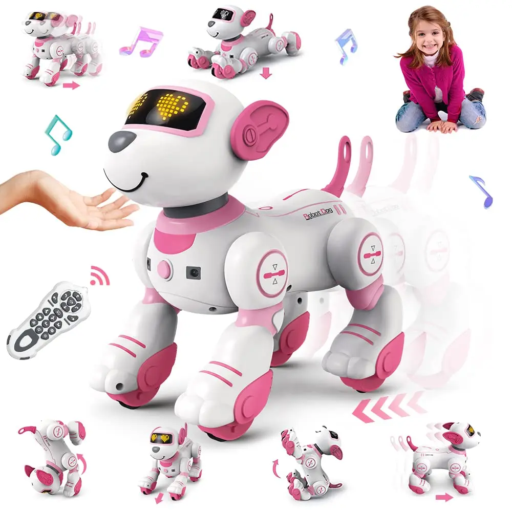 

Interactive Remote Control Robot Dog Toy for Youngsters 17 Functions, Ideal Birthday Gift for Girls Ages 3+
