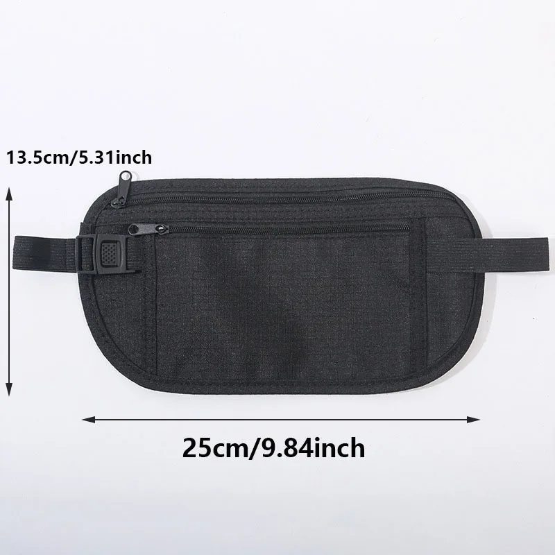 1 قطعة الرياضة الجري الخصر حقيبة غير مرئية السفر الخصر حزم الحقيبة لجواز السفر المال حقيبة بحزام محفظة الأمن المخفية #6