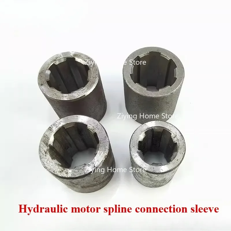 Hydraulic Motor Spline Bushing, 6 Spline Connection Sleeve 1PC