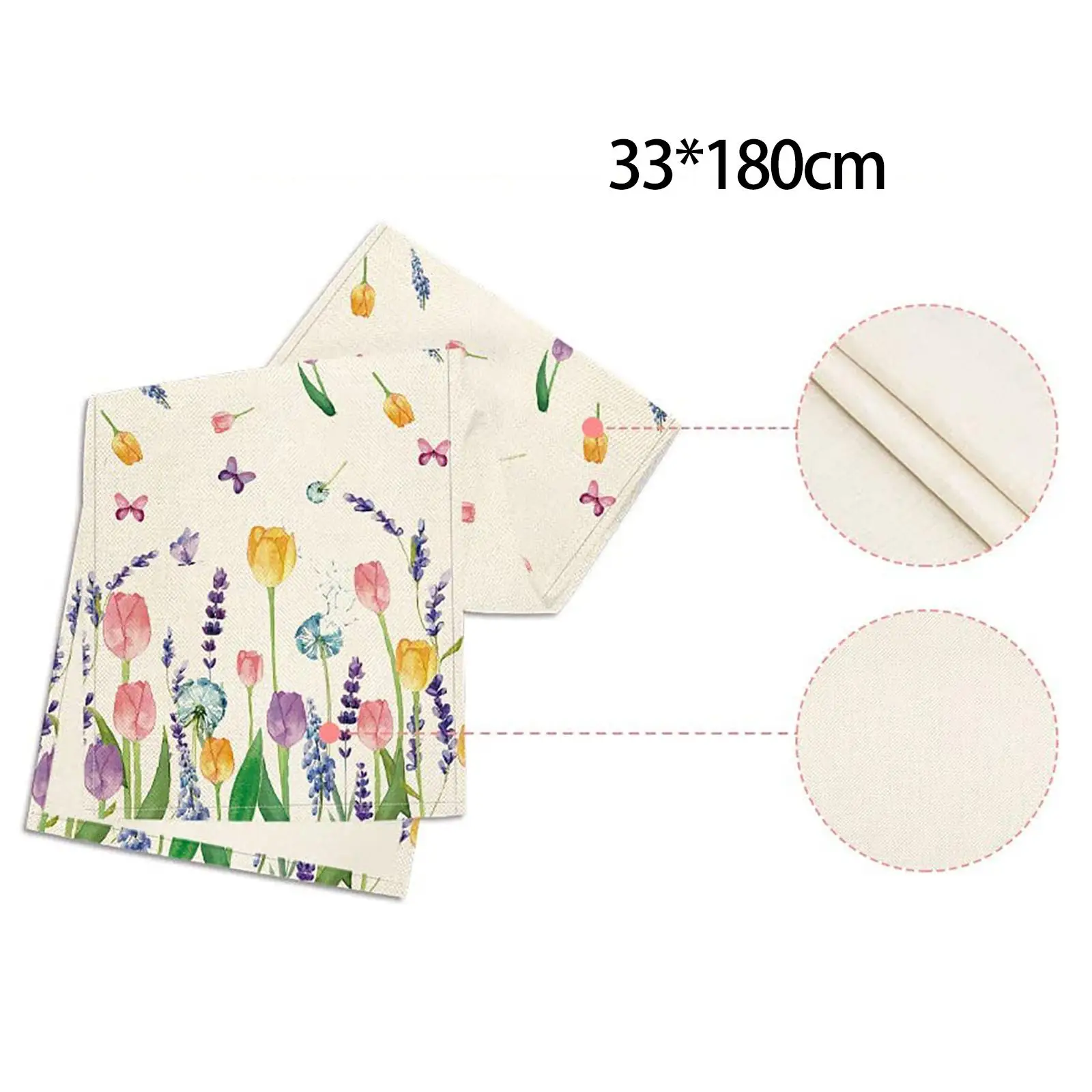 Spring Table Runner Tabletop Collection Easter Decorations for Anniversary Kitchen
