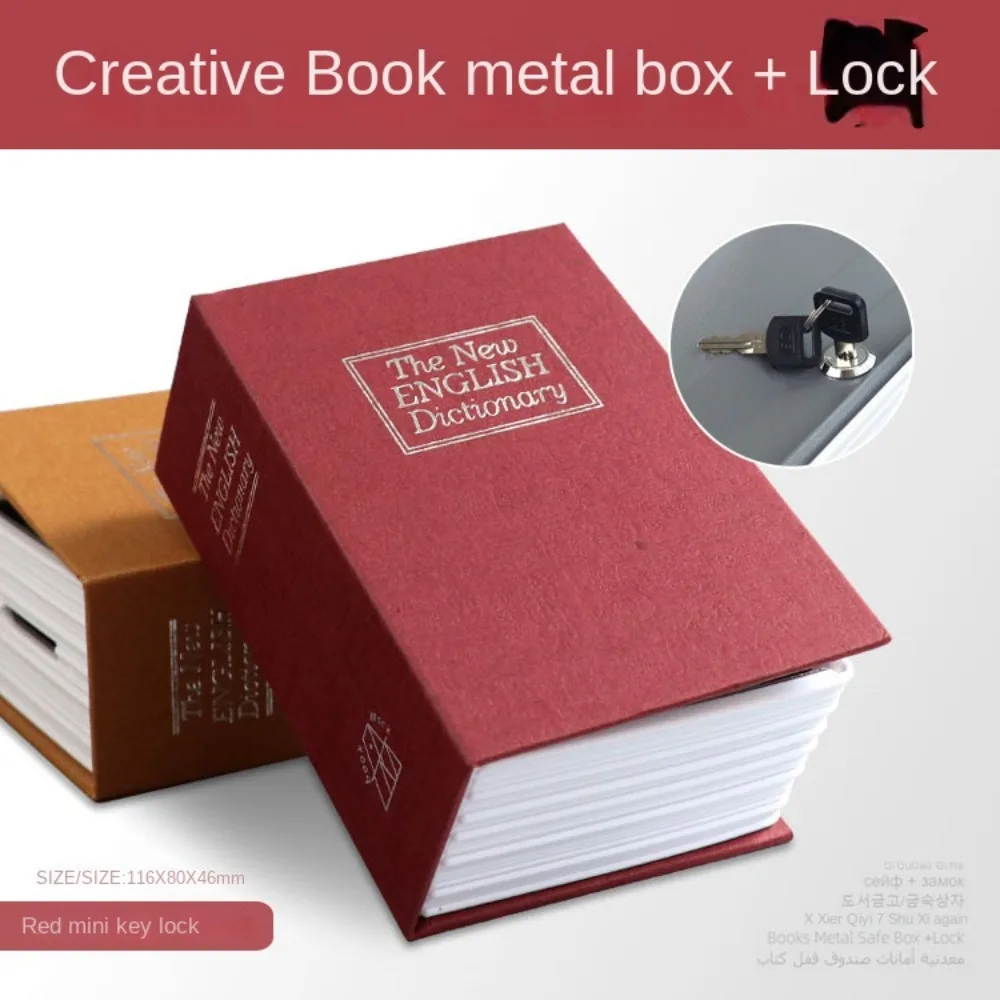 Dictionary Hollow Book Safe Diversion Secret Stash Booksafe Lock & Key Piggy Bank Home Hide Jewelry