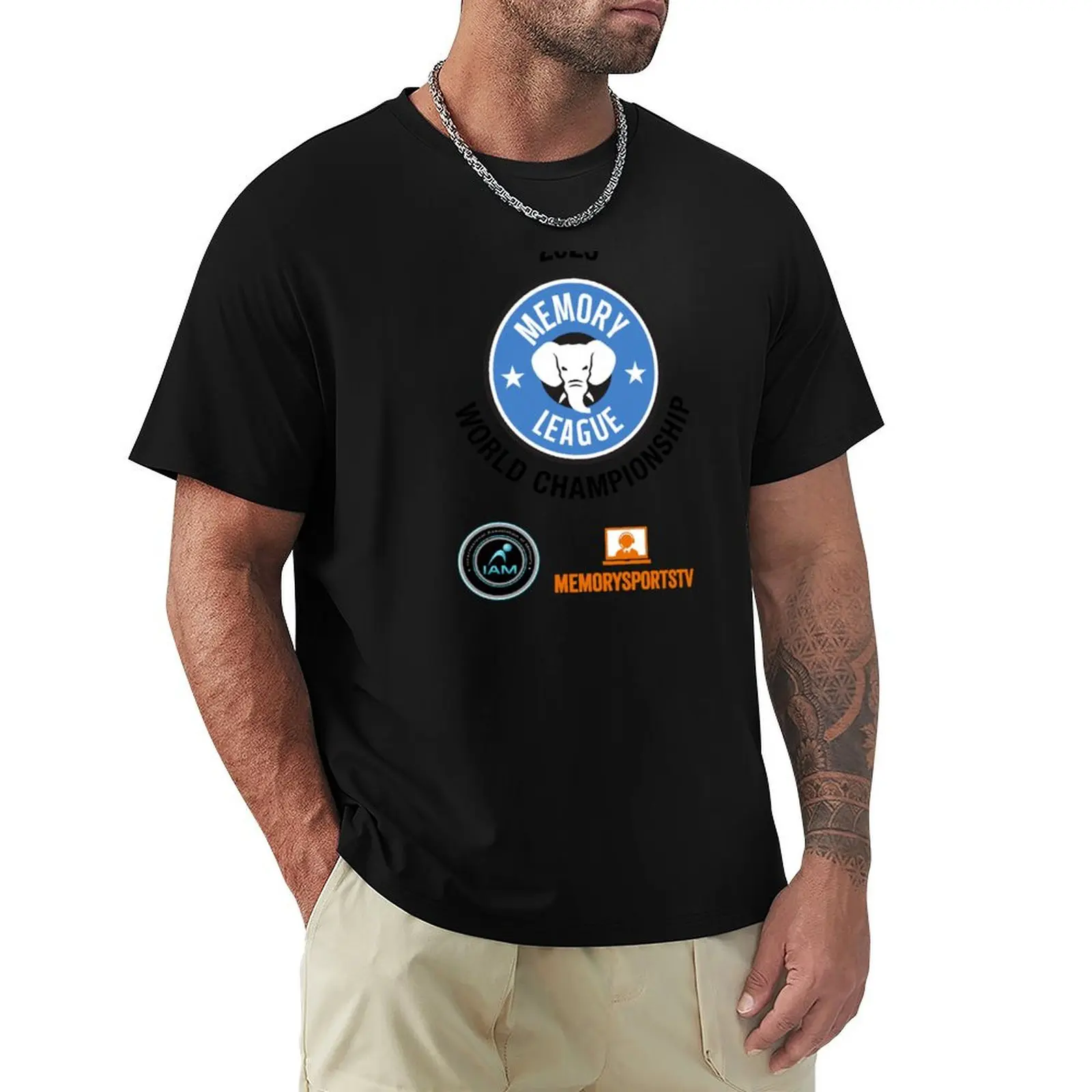 

2025 Memory League World Championship (black text) T-Shirt Independence Day Short Sleeve T-Shirt