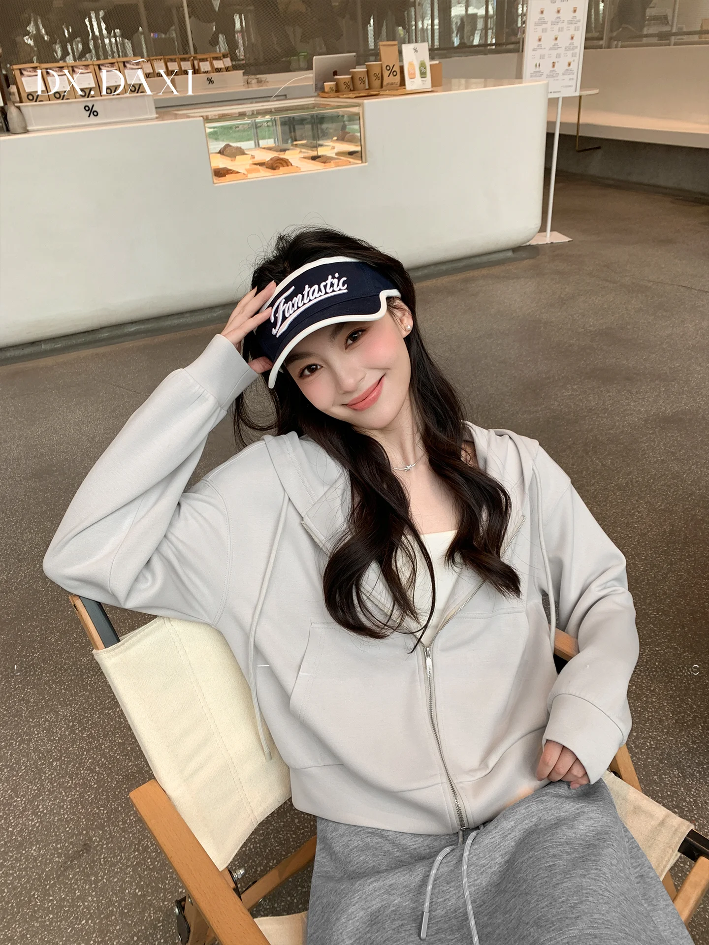 

Cloud Comfort Women's Zipper Hoodie Jaet ort Casual Korean Sle Spring New Loose Fit Polyester Fiber Ant Wrinkle Wear Re...