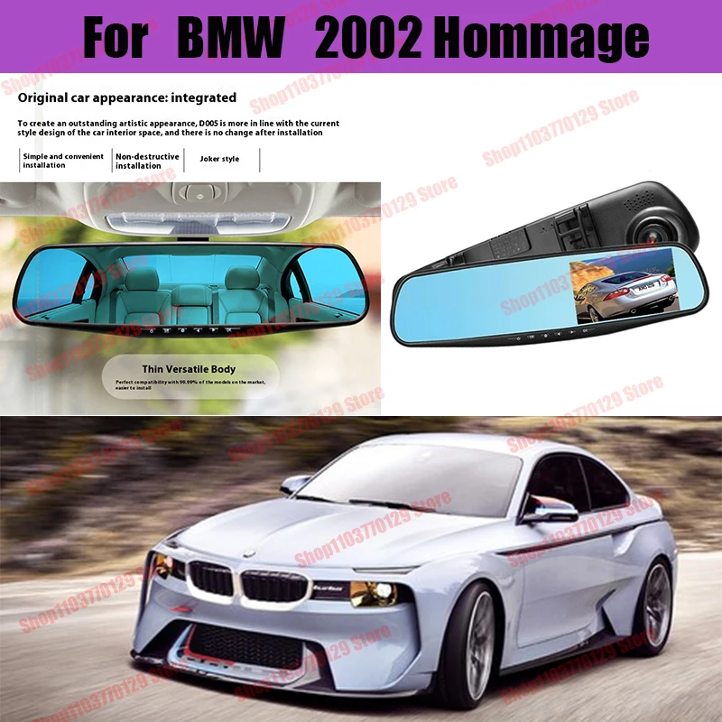 

For BMW 2002 Hommage High definition dual lens driving recorder with front and rear dual recording reverse images Car dvr