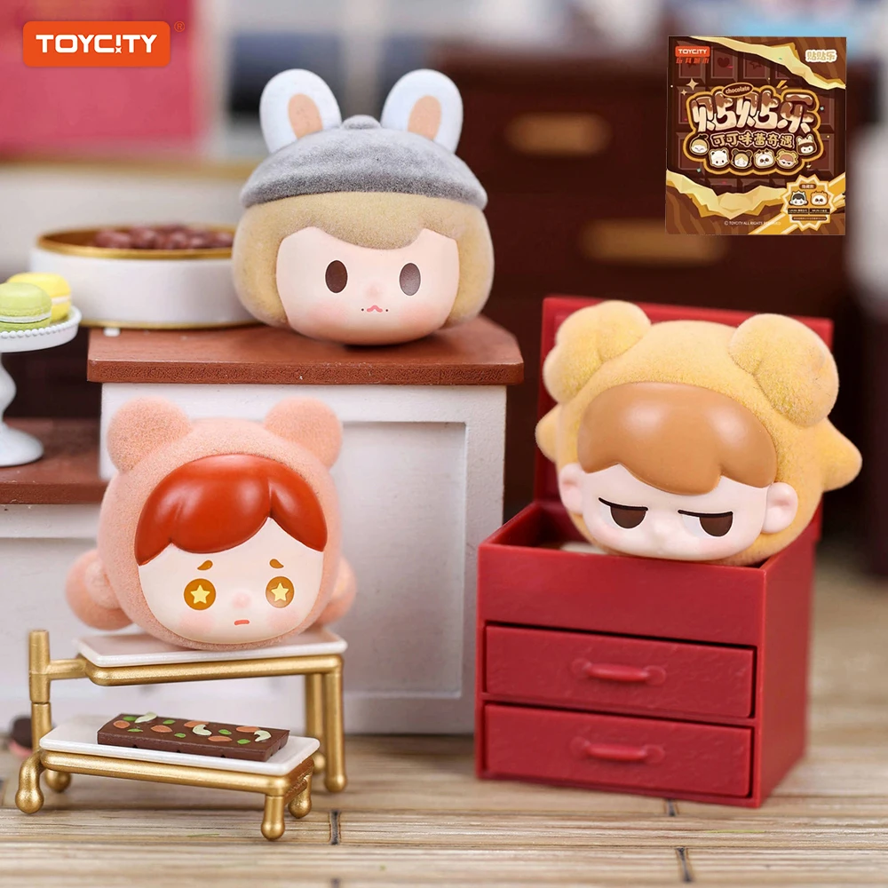 

Toycity “CoCoa Bud Adventure”Theme Series Mini Action Figure Cute Original Cartoon Mystery Box Refrigerator Magnet Diy Toys Gift