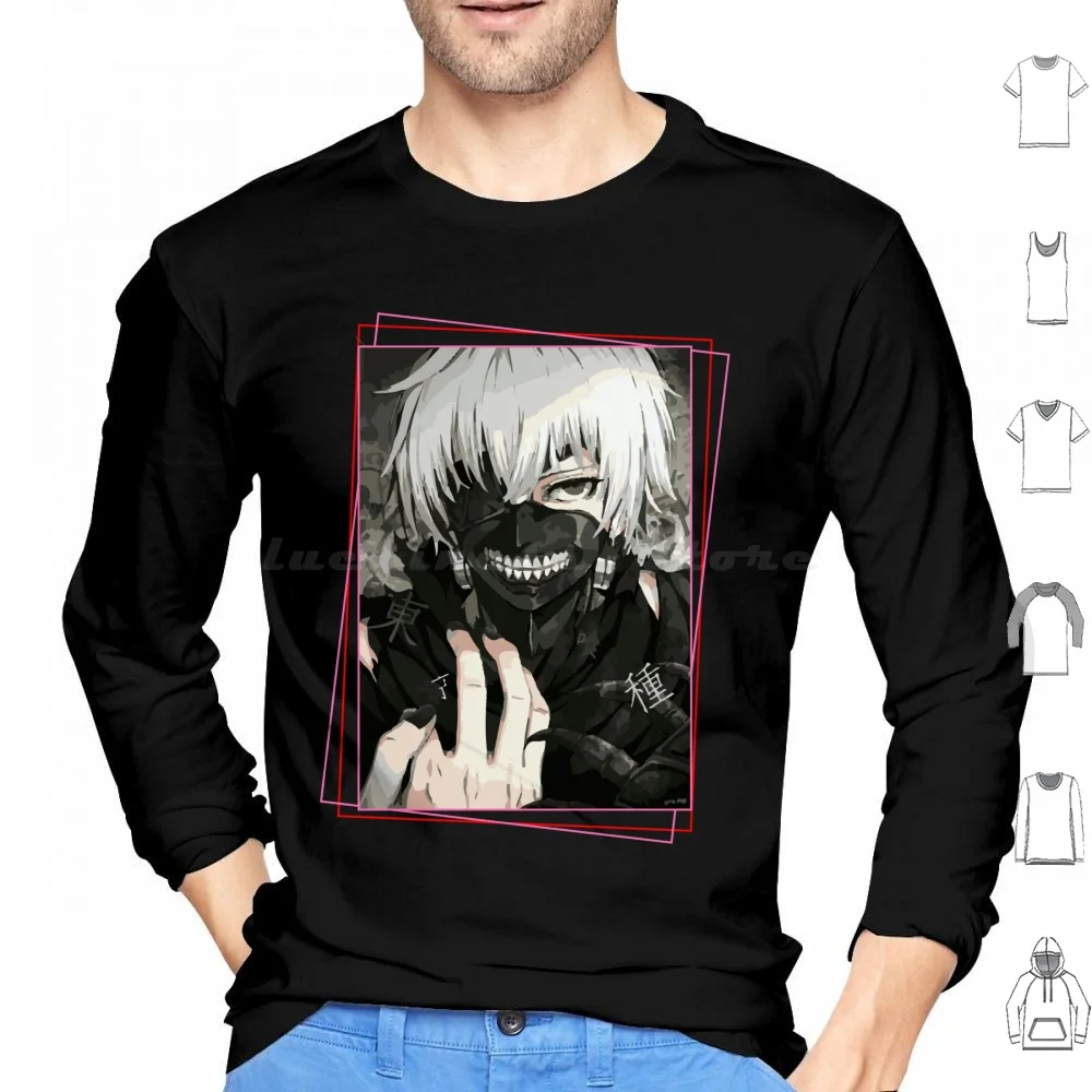 Kaneki Ken Hoodie cotton Long Sleeve Kaneki Kaneki Ken Japanese Animation Anime Ghoul Half Human Half Ghoul Animates Manga Ken