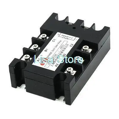 3.5-32VDC/480VAC 10A DC to AC 3 Phase SSR Solid State Relay w Indicator Light