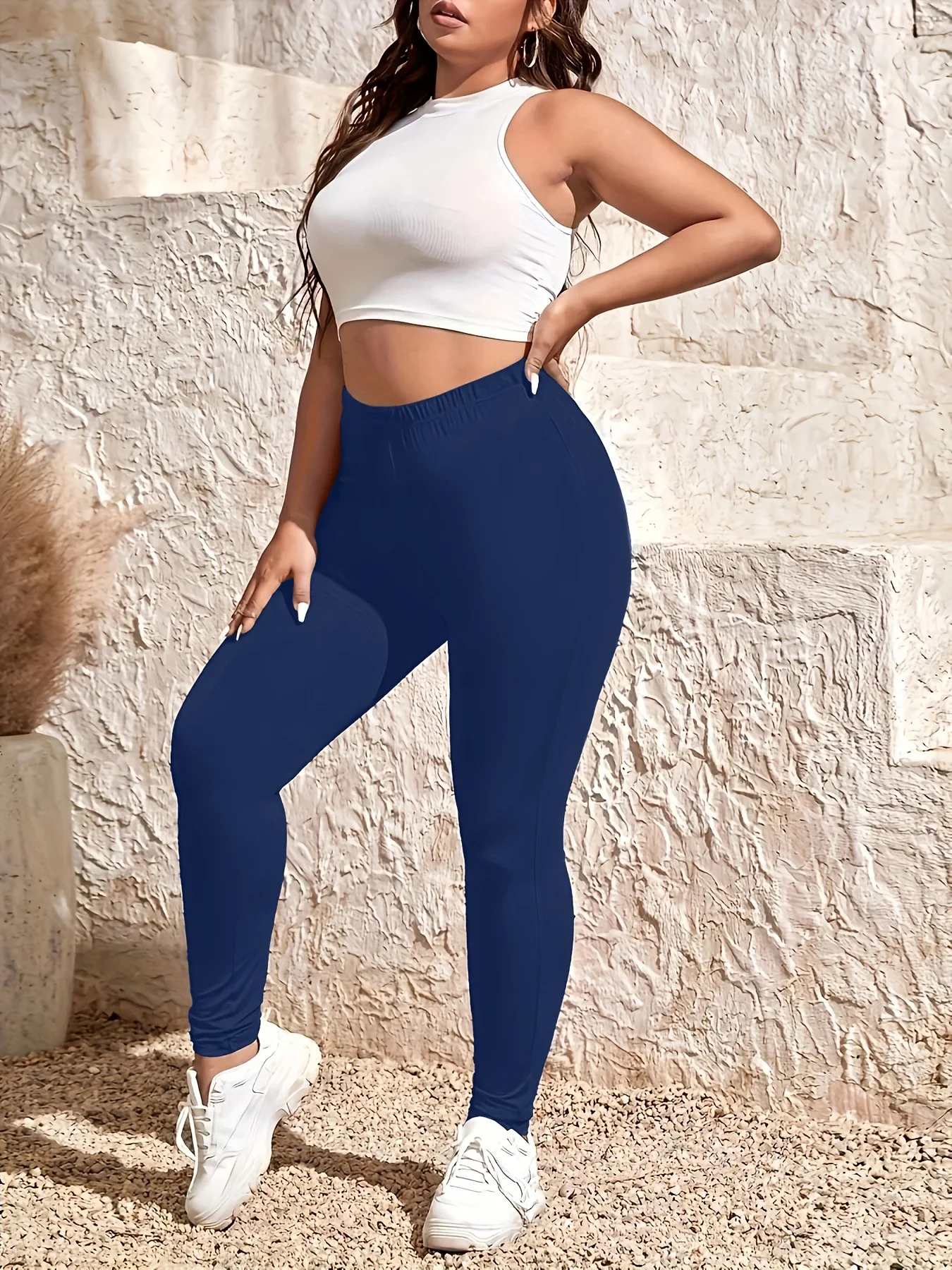 Plus Size Women's Black High-stretch Leggings Wear Nine-point Pants High-waisted Plus Fat Solid Color Small Feet Pants