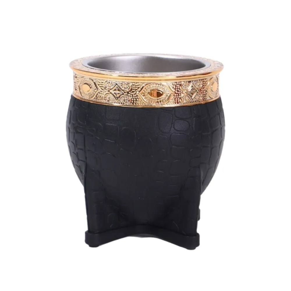 Creative 180 ML Stainless Steel Double Wall Cup Flat Bottomed Tortoiseshell Pattern Mate Cup Rust-proof Coffee Cup Living Room