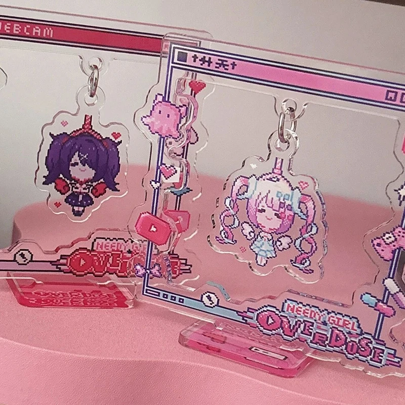 Game NEEDY GIRL OVERDOSE Rain Ame KAnge Cosplay Standing Plate Kawaii Acrylic Figure Stand Desktop Ornament Decoration Prop