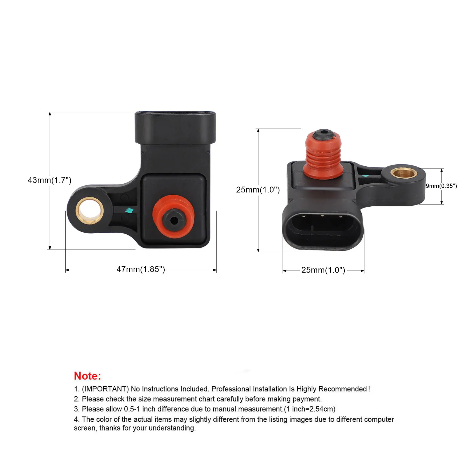 96330547 AS312 MAP Manifold Absolute Pressure Sensor For Chevrolet Aveo Aveo5 Daewoo Kalos Matiz 2000-2006 Chevy Aveo 1.6L 04-06