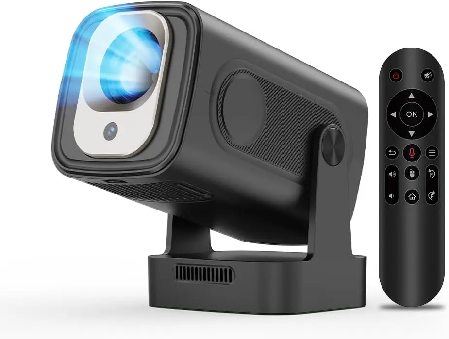 

Мини-портативный проектор с автофокусом, поддержкой 1080P и 4K, Wi-Fi, Bluetooth и встроенными приложениями для домашнего кинотеатра