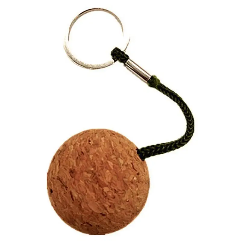 35mm schwimmender Korkball-Schlüsselanhänger, ultraleicht, 7 Farben, Holz-Schlüsselanhänger, Segelboot-Schwimmkörper, schwimmfähiger Seil-Schlüsselring, Kajak-Zubehör – Detail 5