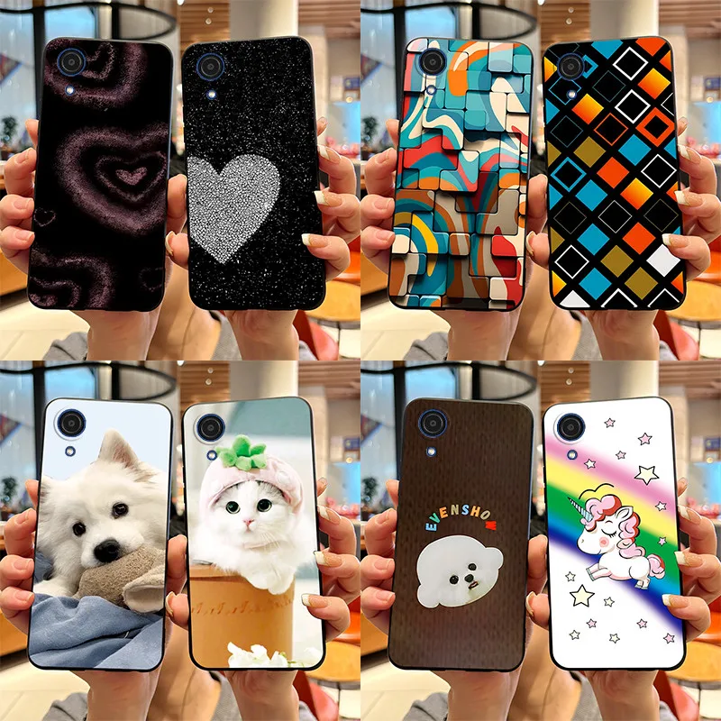 For Samsung Galaxy A03 Core Case SM-A032F Lovely Heart Cartoon Soft Silicone Back Cover For Samsung A03 Core A032 A03Core Capa