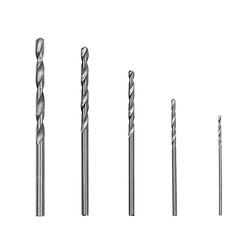 40/50 pz Twist Drill Set acciaio ad alta velocità 1-3mm gambo dritto HSS titanio placcato punte elicoidali punte elicoidali strumento manuale