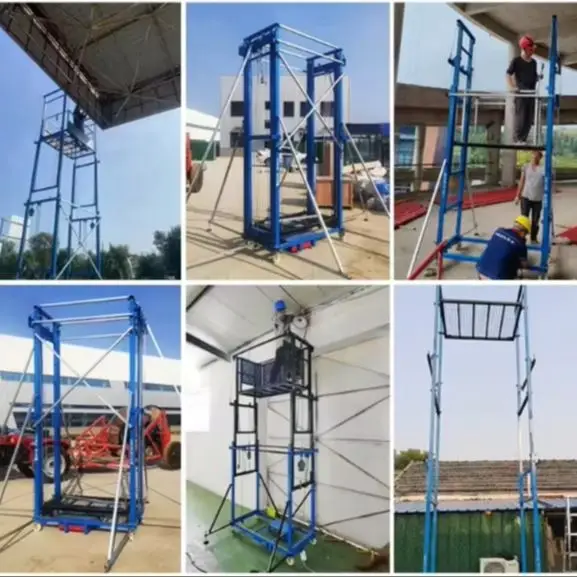 New Foldable Remote Control Electric Lifting Platform Mobile Goods Lift Scaffold For Household Renovation Stable Safe Convenient