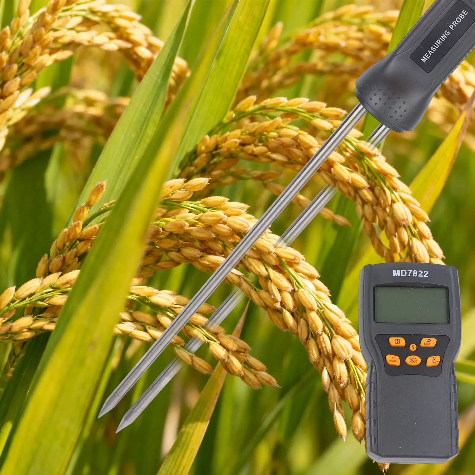 

Измеритель влажности зерна с ЖК-дисплеем и подсветкой, быстрое измерение влажности, как показано на фото, для риса