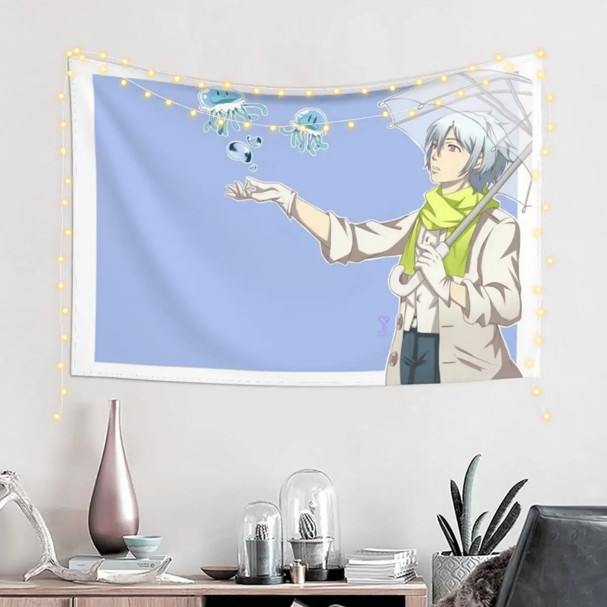 Watching the Jellyfishes- DmmD Clear Tapestry Room Aesthetic Home And Comfort Decor Tapestry